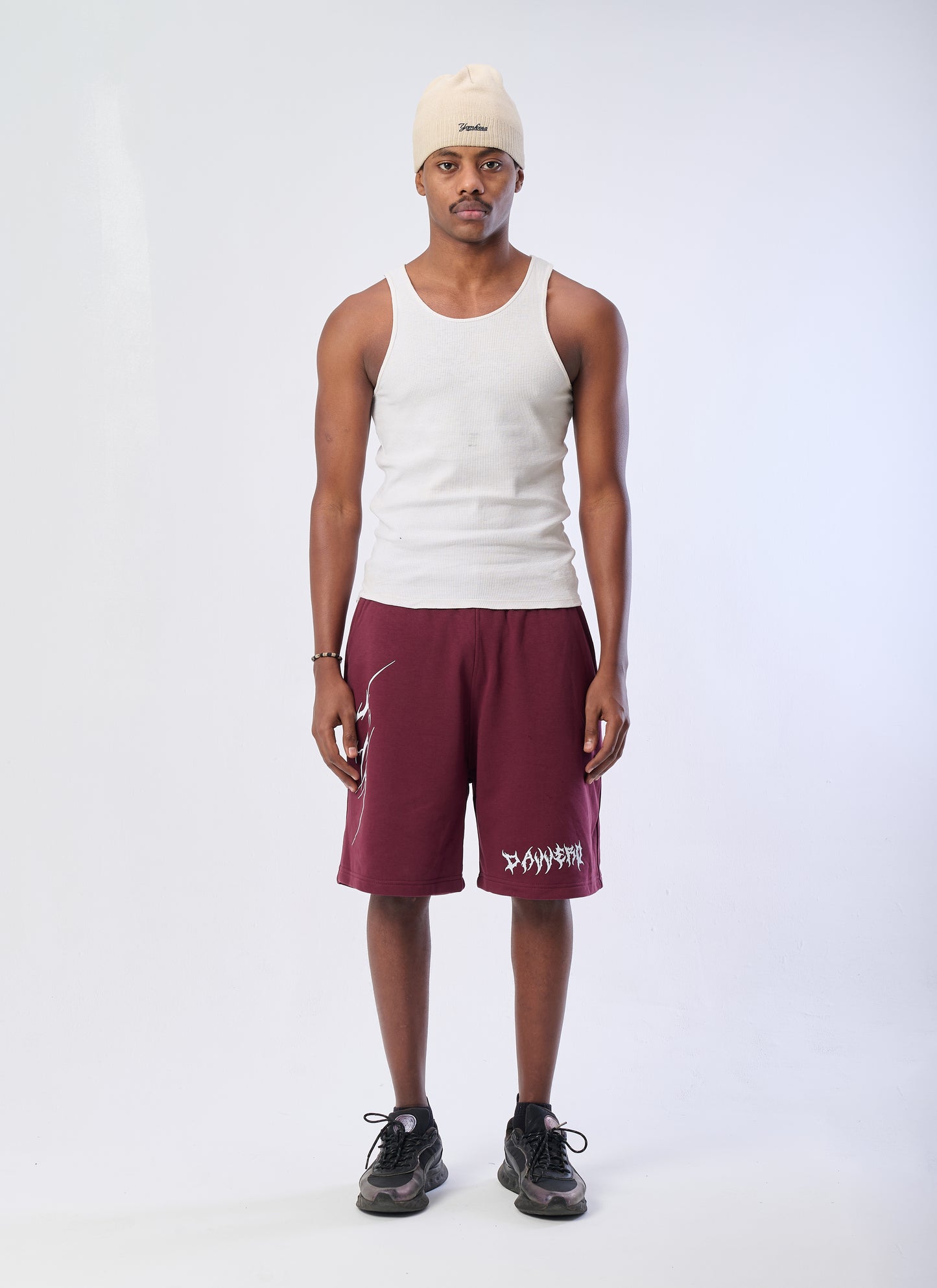 HUSTLE HABIT BURGUNDY SHORT