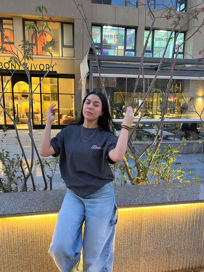 CAN'T RESIST CHARCOAL TEE