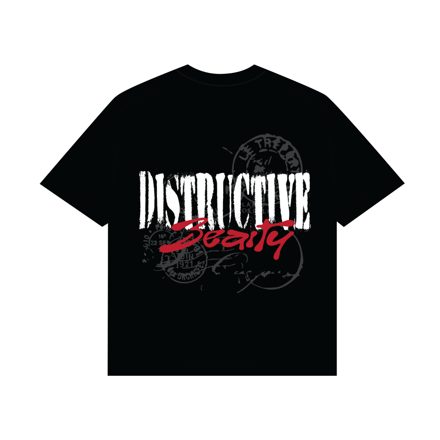 DISTRUCTIVE BLACK TEE