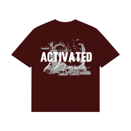 ACTIVATED MODE BURGUNDY TEE