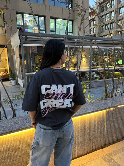 CAN'T RESIST CHARCOAL TEE