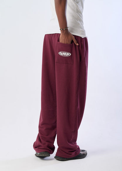 SUMMER BURGUNDY SWEATPANTS