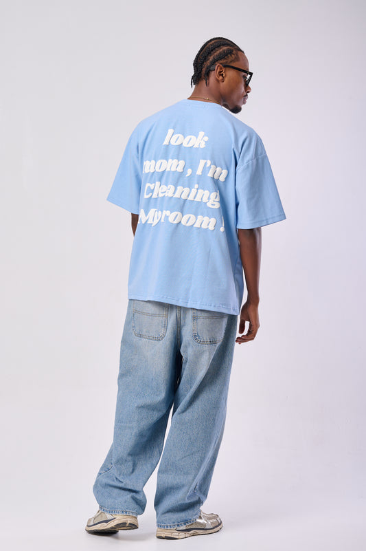 LOOK MOM BABYBLUE TEE