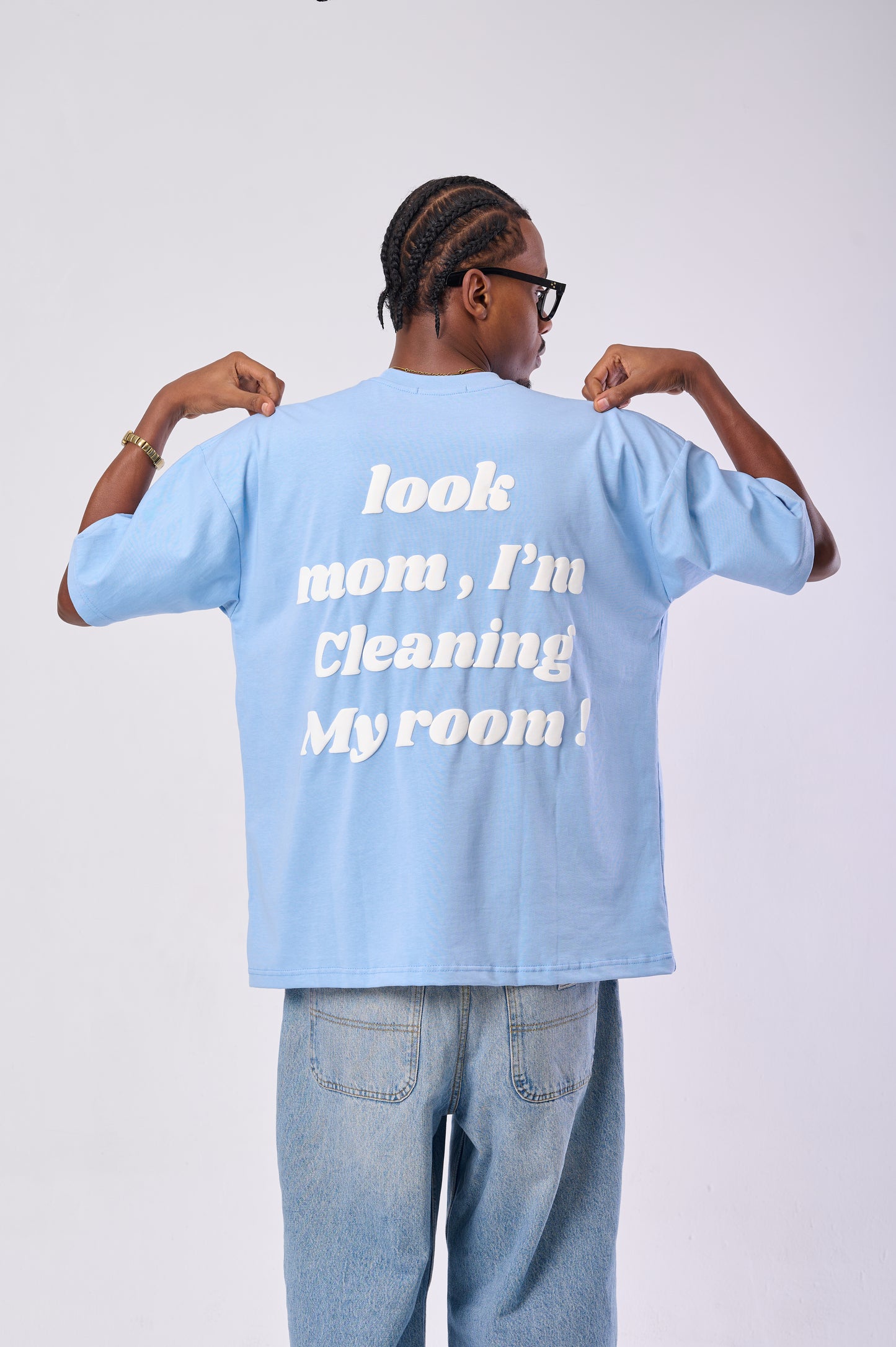 LOOK MOM BABYBLUE TEE